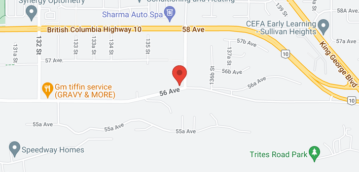 map of 13595 56 AVENUE